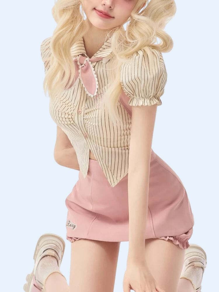 Style Core Aesthetics, New Style Trends - Kawaii Shirt & Skort Two Piece Set Style Core Aesthetics, New Style Trends - Kawaii Shirt & Skort Two Piece Set