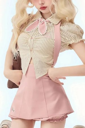 Style Core Aesthetics, New Style Trends - Kawaii Shirt & Skort Two Piece Set