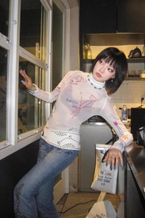 Style Core Aesthetics, New Style Trends - Kid's Art Mesh Top