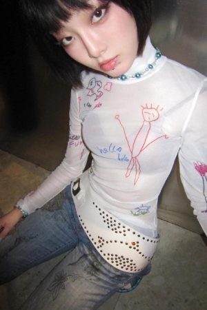 Style Core Aesthetics, New Style Trends - Kid's Art Mesh Top