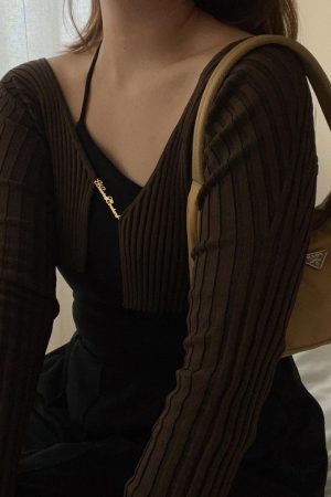 Style Core Aesthetics, New Style Trends - Knitted Cardigan Women Top