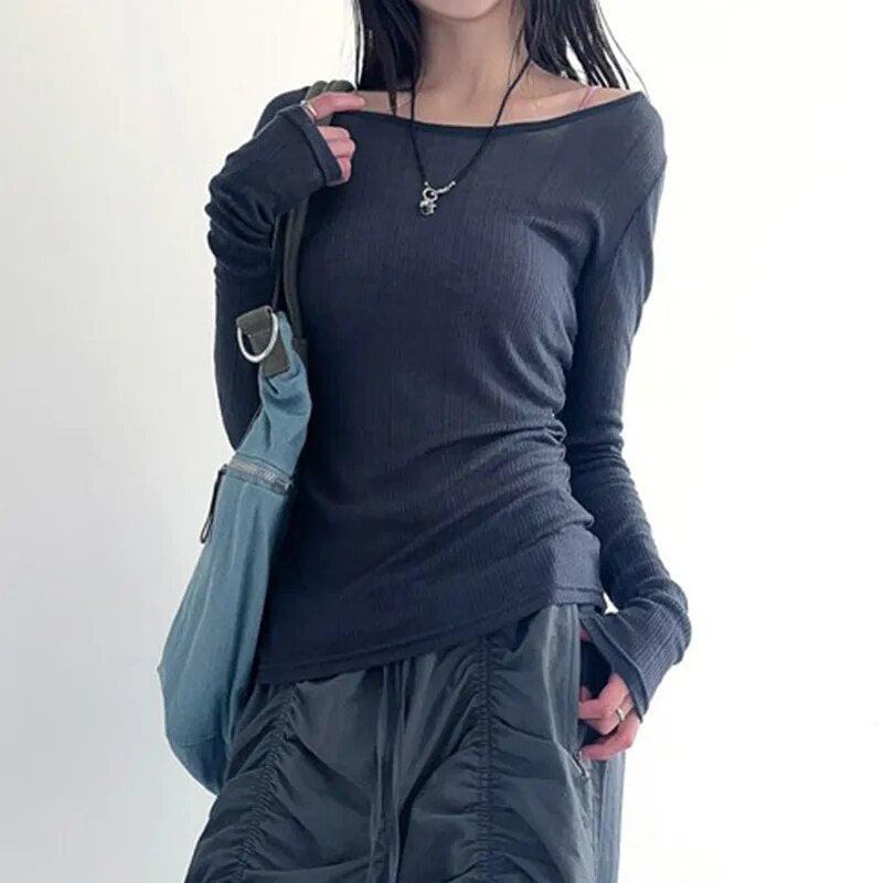 Style Core Aesthetics, New Style Trends - Knitted Mesh Backless Top Style Core Aesthetics, New Style Trends - Knitted Mesh Backless Top