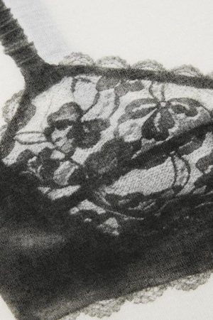 Style Core Aesthetics, New Style Trends - Lace Bra Tee