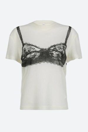 Style Core Aesthetics, New Style Trends - Lace Bra Tee