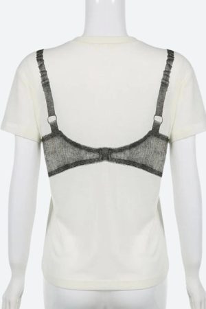 Style Core Aesthetics, New Style Trends - Lace Bra Tee