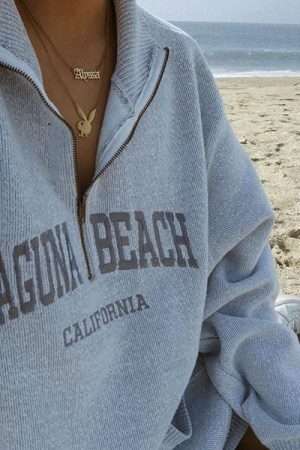 Style Core Aesthetics, New Style Trends - Laguna Beach Zip Up Sweatshirt