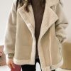Style Core Aesthetics, New Style Trends - Lambswool Suede Patch Loose Jacket
