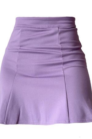 Style Core Aesthetics, New Style Trends - Lavender Ruched Skirt