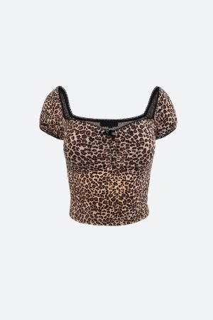 Style Core Aesthetics, New Style Trends - Leopard Bodycon Crop Top