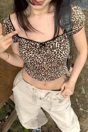 Style Core Aesthetics, New Style Trends - Leopard Bodycon Crop Top