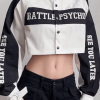 Style Core Aesthetics, New Style Trends - Letter Graphic Color Block Zip-Up Hoodie