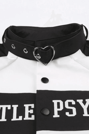 Style Core Aesthetics, New Style Trends - Letter Graphic Color Block Zip-Up Hoodie