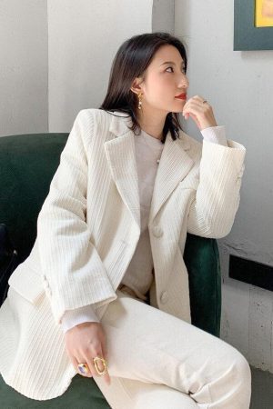 Style Core Aesthetics, New Style Trends - Light Academia Corduroy Blazer