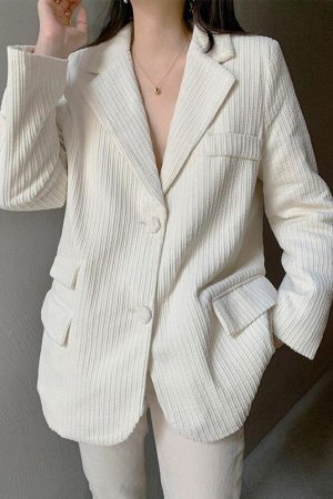 Style Core Aesthetics, New Style Trends - Light Academia Corduroy Blazer