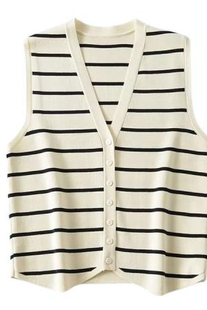Style Core Aesthetics, New Style Trends - Like a French Striped Button Up Vest