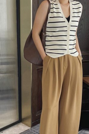 Style Core Aesthetics, New Style Trends - Like a French Striped Button Up Vest