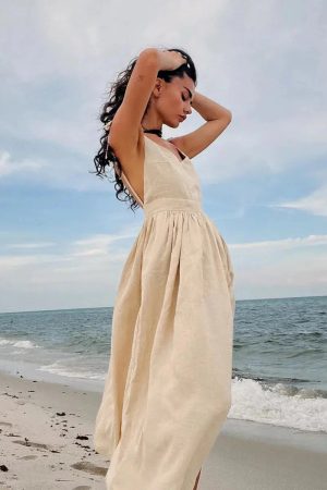 Style Core Aesthetics, New Style Trends - Linen Midi Dress