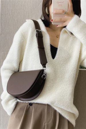 Style Core Aesthetics, New Style Trends - Liora | Sac Bandoulière Demi-Lune