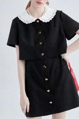 Style Core Aesthetics, New Style Trends - Little Witch Mini Black Dress