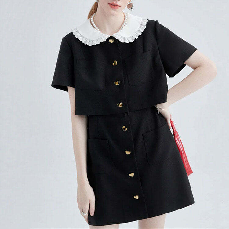 Style Core Aesthetics, New Style Trends - Little Witch Mini Black Dress Style Core Aesthetics, New Style Trends - Little Witch Mini Black Dress