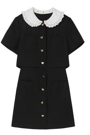 Style Core Aesthetics, New Style Trends - Little Witch Mini Black Dress