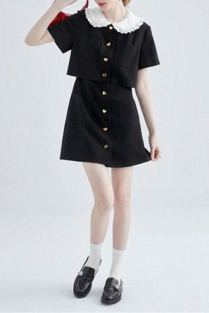 Style Core Aesthetics, New Style Trends - Little Witch Mini Black Dress
