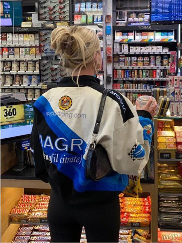 Style Core Aesthetics, New Style Trends - Logo Graphic Oversize Zipper Jacket Style Core Aesthetics, New Style Trends - Logo Graphic Oversize Zipper Jacket