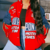Style Core Aesthetics, New Style Trends - Logo Print Moto Varsity Jacket