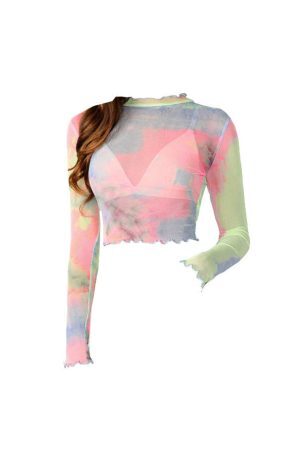 Style Core Aesthetics, New Style Trends - Lollipop Mesh Top