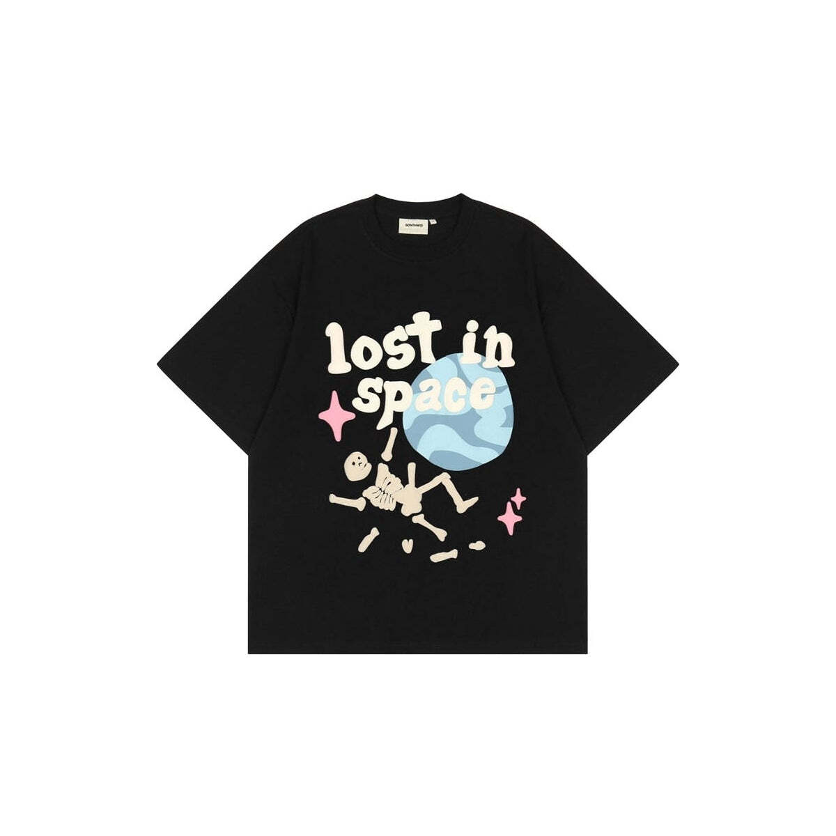 Style Core Aesthetics, New Style Trends - 'Lost in Space' Graphic Print Cotton T-Shirt