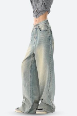 Style Core Aesthetics, New Style Trends - Low Rise Baggy Denim Jeans