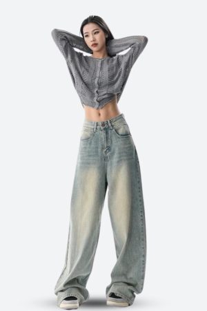 Style Core Aesthetics, New Style Trends - Low Rise Baggy Denim Jeans