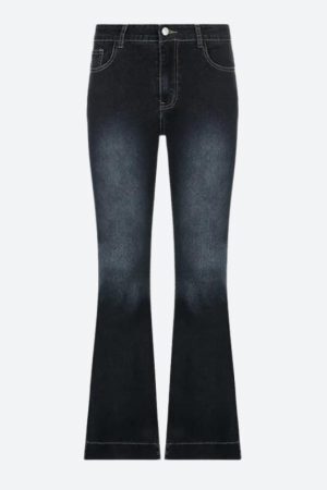 Style Core Aesthetics, New Style Trends - Low Rise Flare Denim Jeans