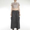 Style Core Aesthetics, New Style Trends - Low Rise Parachute Maxi Skirt