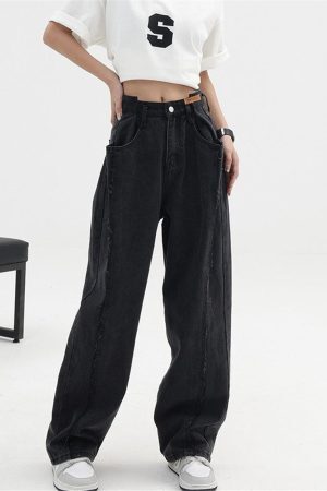 Style Core Aesthetics, New Style Trends - Low Rise Wide Leg Baggy Jeans