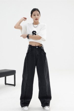 Style Core Aesthetics, New Style Trends - Low Rise Wide Leg Baggy Jeans