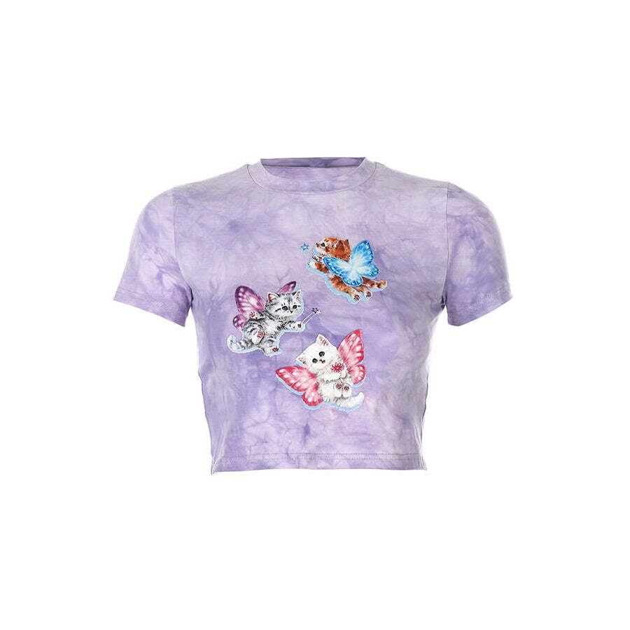 Style Core Aesthetics, New Style Trends - Magic Kitty Crop Top