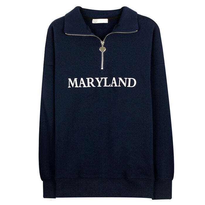 Style Core Aesthetics, New Style Trends - Maryland Zip Up Sweatshirt