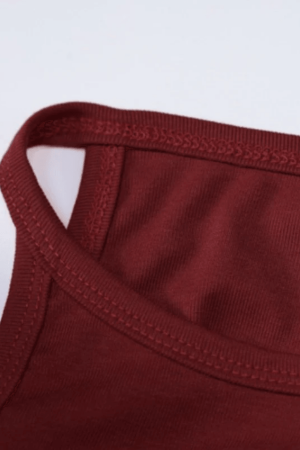 Style Core Aesthetics, New Style Trends - Metal Strap Cutout Cropped Tank Top