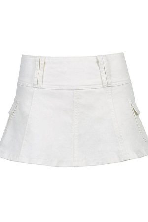 Style Core Aesthetics, New Style Trends - Mini jupe patineuse en jean