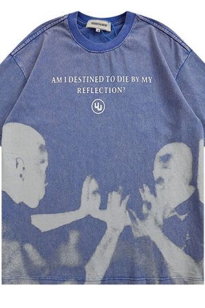 Style Core Aesthetics, New Style Trends - 'Mirror' Cotton T-Shirt