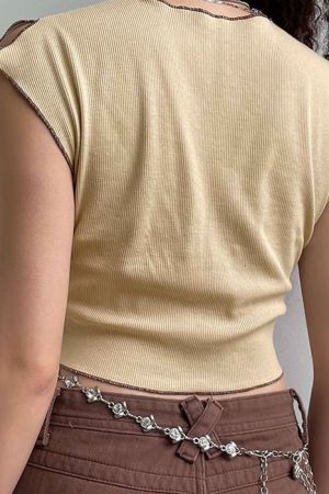 Style Core Aesthetics, New Style Trends - Miss Angel Ribbed Top