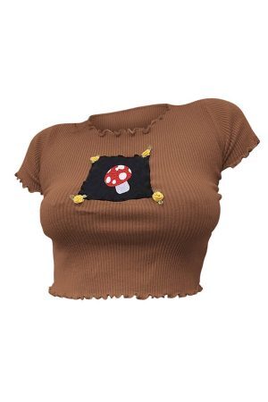 Style Core Aesthetics, New Style Trends - Mushroom Retro Aesthetic Tee