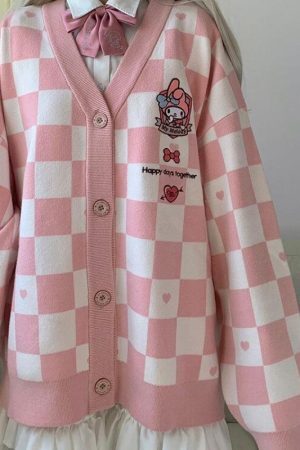 Style Core Aesthetics, New Style Trends - My Melody Buttoned Pink Cardigan