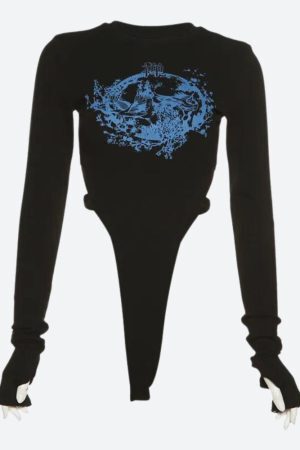 Style Core Aesthetics, New Style Trends - Mythology Figure Printed Bodysuit