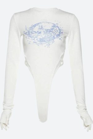 Style Core Aesthetics, New Style Trends - Mythology Figure Printed Bodysuit
