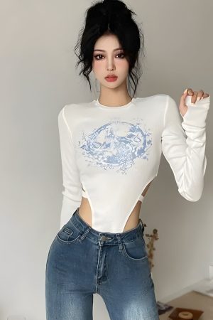 Style Core Aesthetics, New Style Trends - Mythology Figure Printed Bodysuit