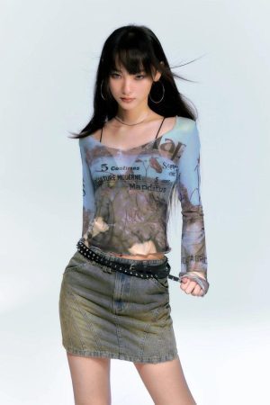 Style Core Aesthetics, New Style Trends - Nature Mesh Top