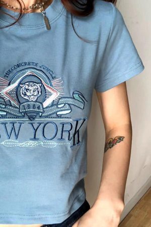 Style Core Aesthetics, New Style Trends - NY Embroidered Tee