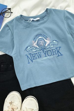 Style Core Aesthetics, New Style Trends - NY Embroidered Tee